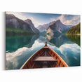 Mountain Lake Rowboat Journey - Scenic Nautical Wall Art Print