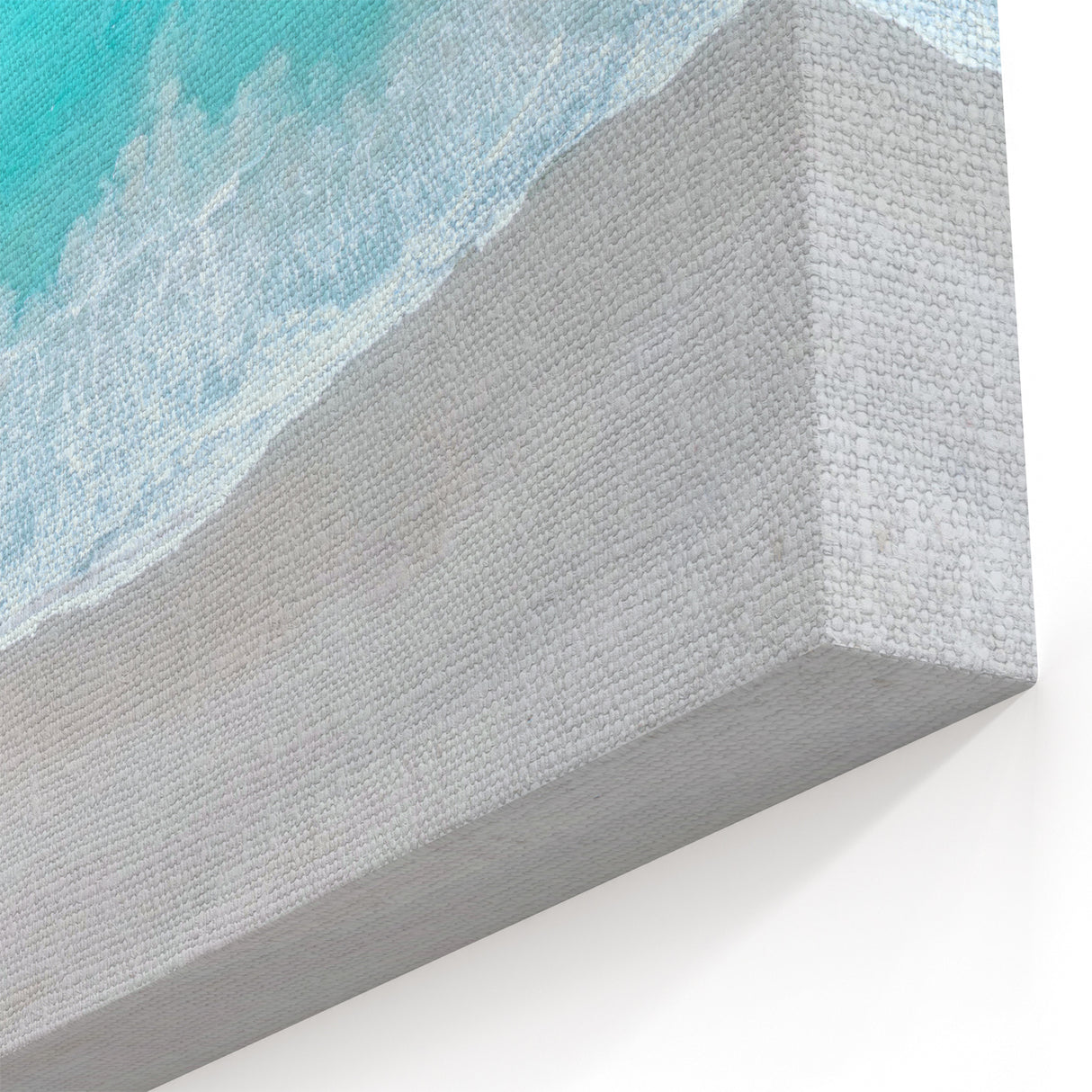 Aerial Tropical Beach Wall Art - Vibrant Ocean Shore Canvas Print