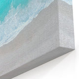 Aerial Tropical Beach Wall Art - Vibrant Ocean Shore Canvas Print