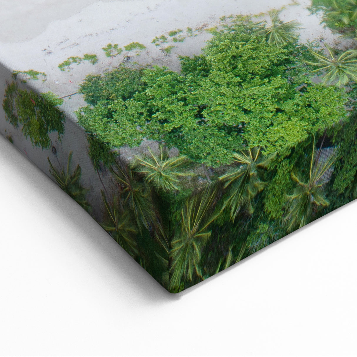 Aerial Tropical Beach Wall Art - Vibrant Ocean Shore Canvas Print