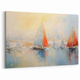 Vibrant Sailboats on Calm Waters - Modern Coastal Wall Art Print