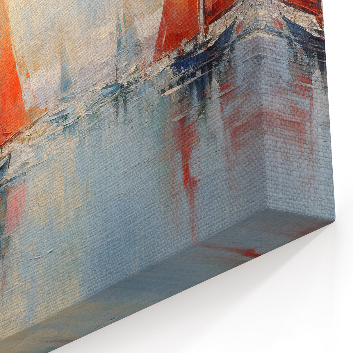 Vibrant Sailboats on Calm Waters - Modern Coastal Wall Art Print