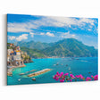 Picturesque Village Artwork - Vibrant Coastal Village in the Mediterranean