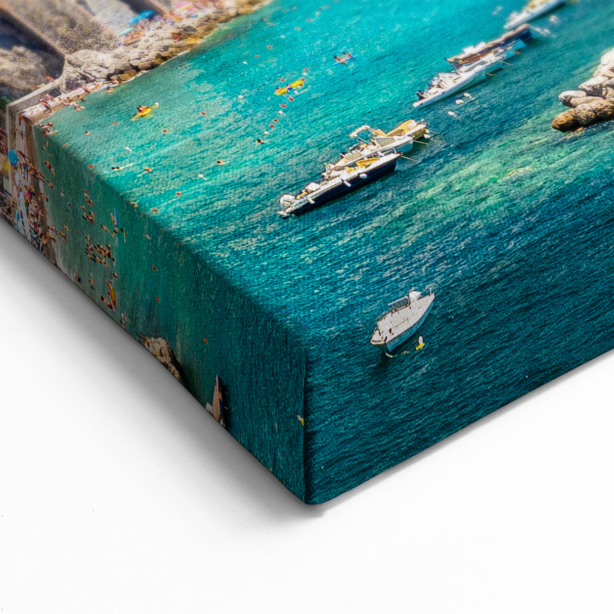 Picturesque Village Artwork - Vibrant Coastal Village in the Mediterranean