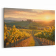 Vineyard Canvas Print - Sunset Vineyard Wall Art for Wine Country Decor