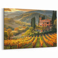 Framed Vineyard Art - Tuscany Vineyard Wall Art for Scenic Home Decor