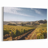 Vineyard Acrylic Glass Art - Serene Vineyard Wall Art for Modern Decor