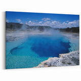 Tranquil Hot Spring Canvas Print - Scenic Nature Hot Spring Wall Art