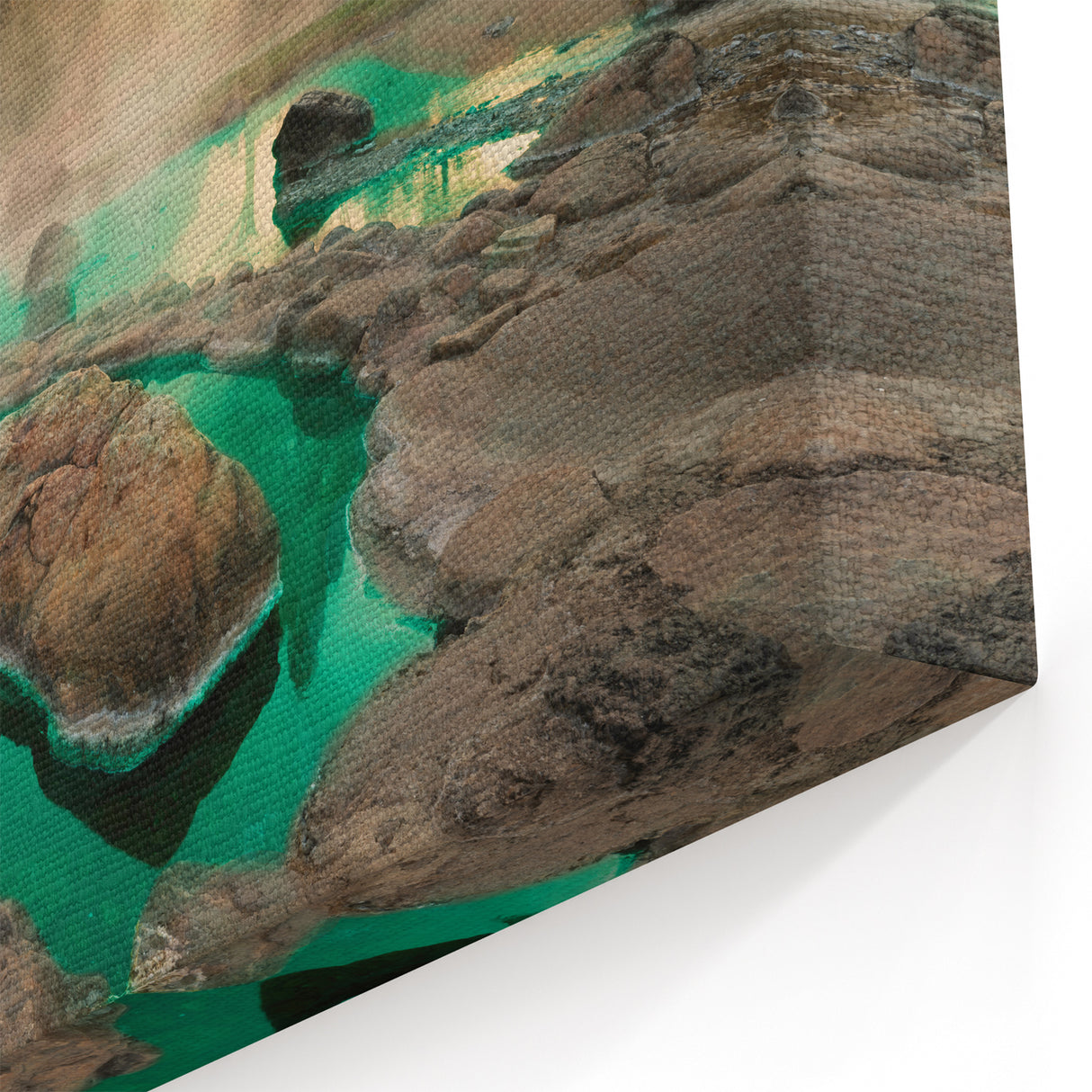 Serene Hot Spring Canvas Print - Tranquil Nature Hot Spring Wall Art