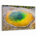 Golden Hot Spring Canvas Print - Nature's Beauty Hot Spring Wall Art