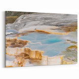 Pristine Hot Spring Terrace Canvas Print - Serene Nature Wall Art