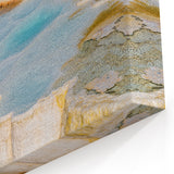 Pristine Hot Spring Terrace Canvas Print - Serene Nature Wall Art