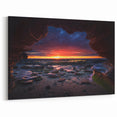 Sunset Cave View - Stunning Coastal Rock Photography, Scenic Wall Art