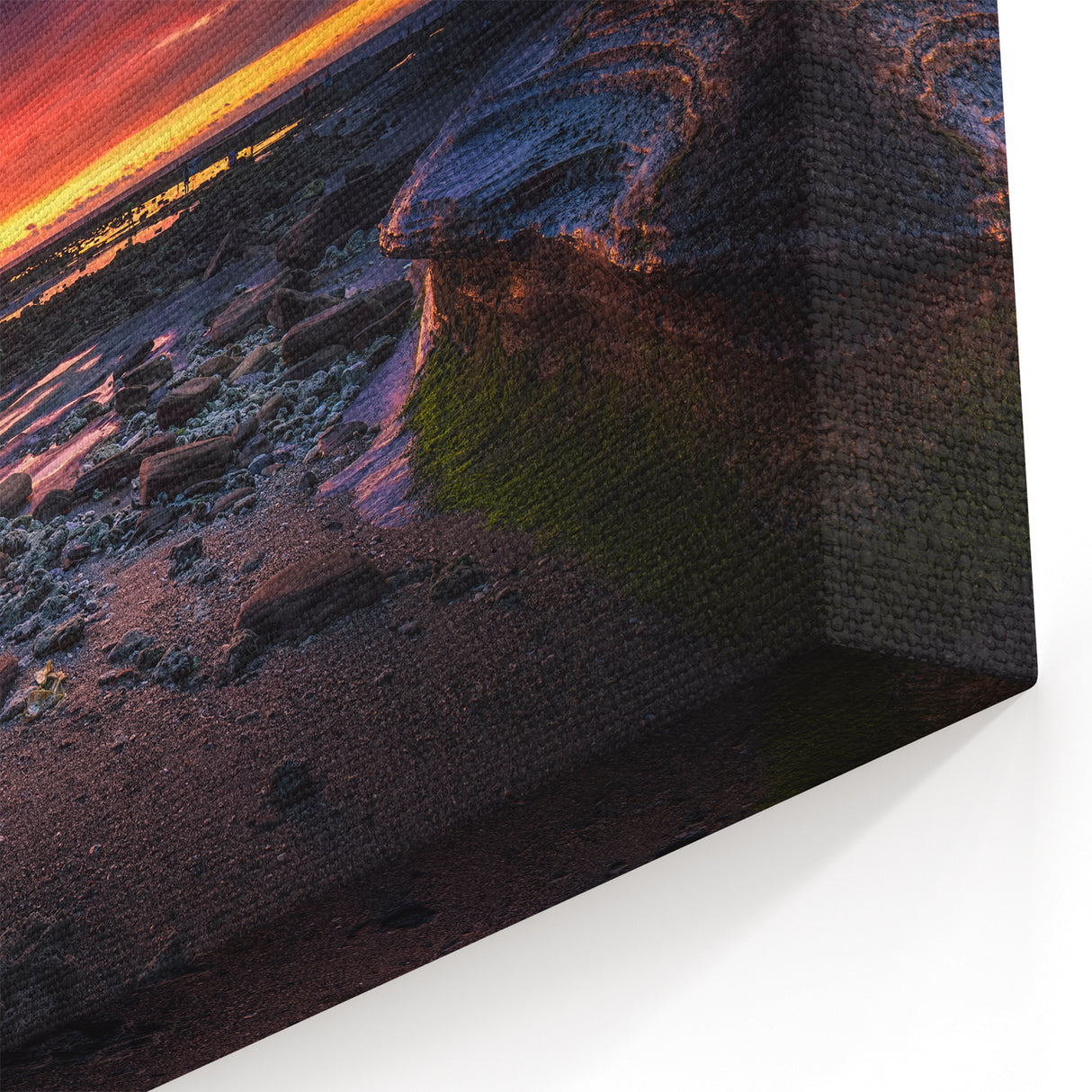 Sunset Cave View - Stunning Coastal Rock Photography, Scenic Wall Art