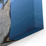Lone Tree on Cliff - Scenic Coastal Rock Art, Nature-Inspired Decor