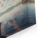 Tranquil Rowboat on Autumn Lake - Peaceful Coastal Wall Art Print