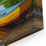Colorful Rowboat on Peaceful Lake - Vibrant Coastal Wall Art Print