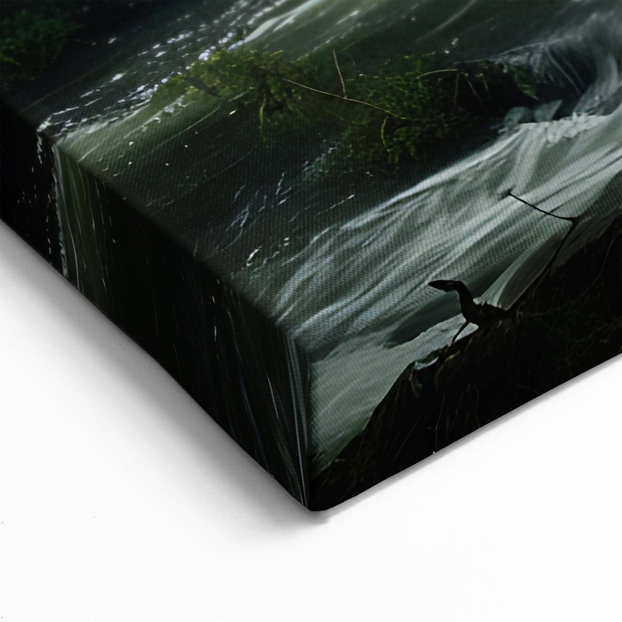 Historic Watermill Canvas Print - Tranquil Green Landscape Wall Art