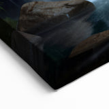 Rustic Watermill Canvas Print - Tranquil Woodland Landscape Art