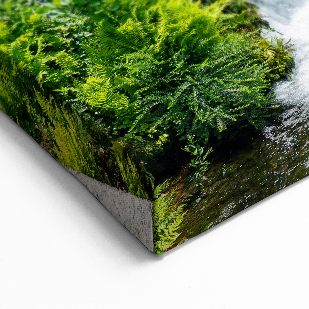 Bright Watermill Canvas Print - Serene River Landscape Wall Art