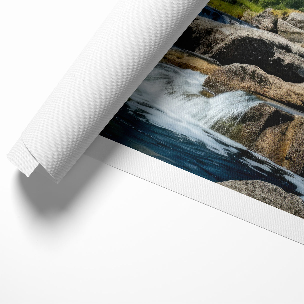 Rustic Watermill Canvas Print - Majestic River Landscape Wall Art