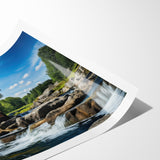 Rustic Watermill Canvas Print - Majestic River Landscape Wall Art