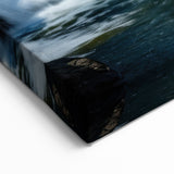Rustic Watermill Canvas Print - Majestic River Landscape Wall Art