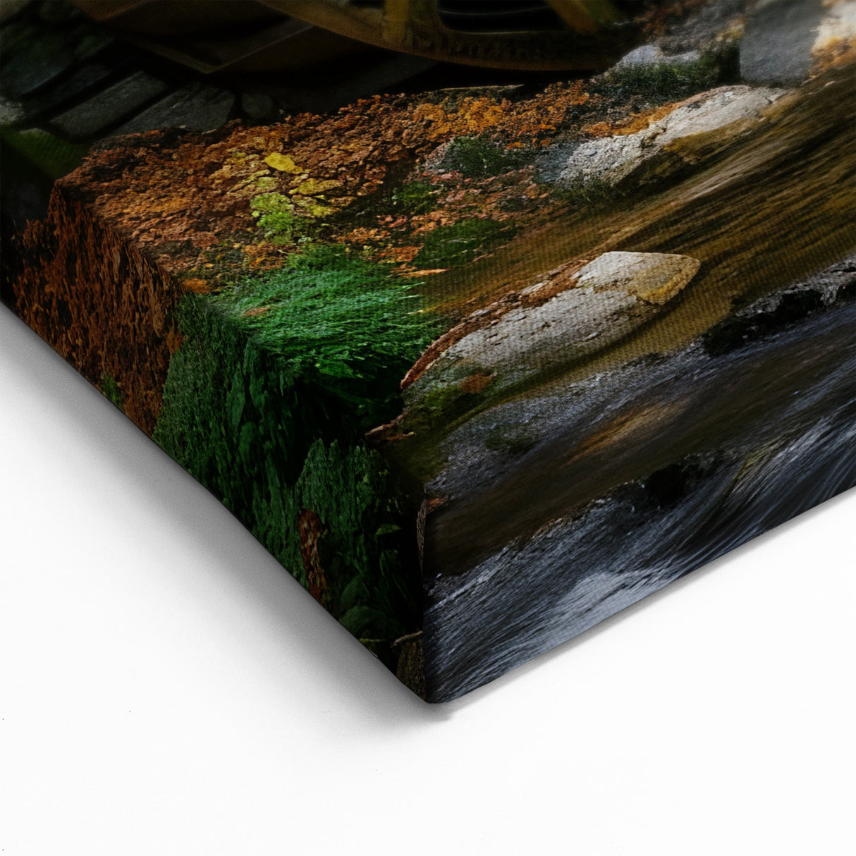 Rustic Watermill Scenic Art - Autumn Tranquility Wall Art Print