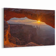 Sunrise through Arch - Majestic Canyon Rock Art, Nature-Inspired Decor