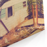 Vintage Caravan in Sunlit Field - Retro Trailer Adventure Wall Art Print