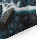 Flowing River Rocks - Serene Nature-Inspired Wall Art, Tranquil Decor