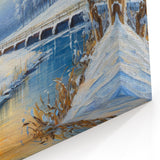 Winter Windmill Wall Art - Serene Snowy Landscape Canvas Print Decor
