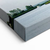 Coastal Windmill Wall Art - Tranquil Waterside Canvas Print Decor