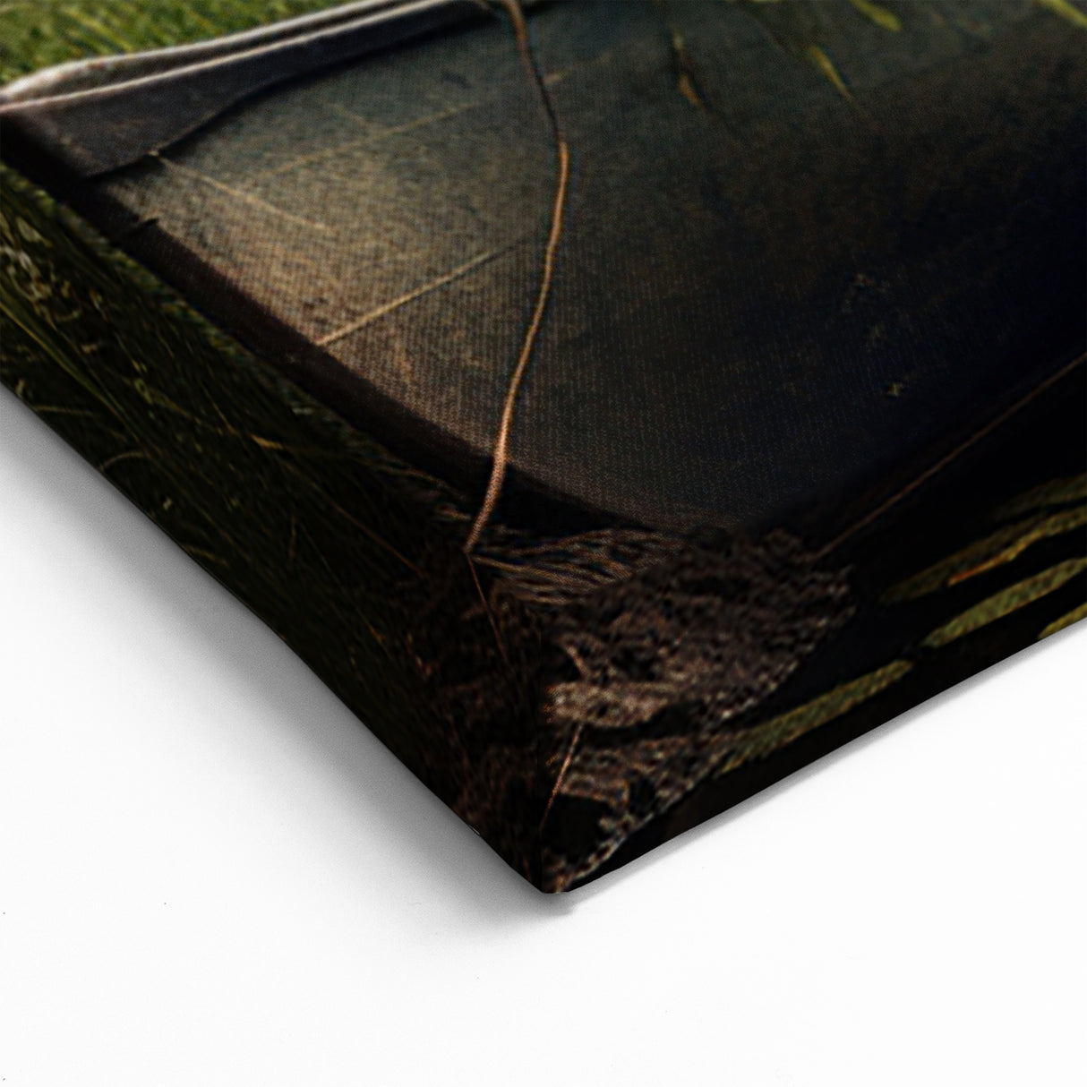 Serene Rowboat on Forested Lake - Tranquil Coastal Wall Art Print