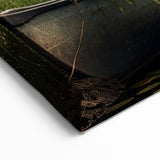 Serene Rowboat on Forested Lake - Tranquil Coastal Wall Art Print