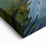 Majestic Rowboat on Mountain Lake - Scenic Coastal Wall Art Print