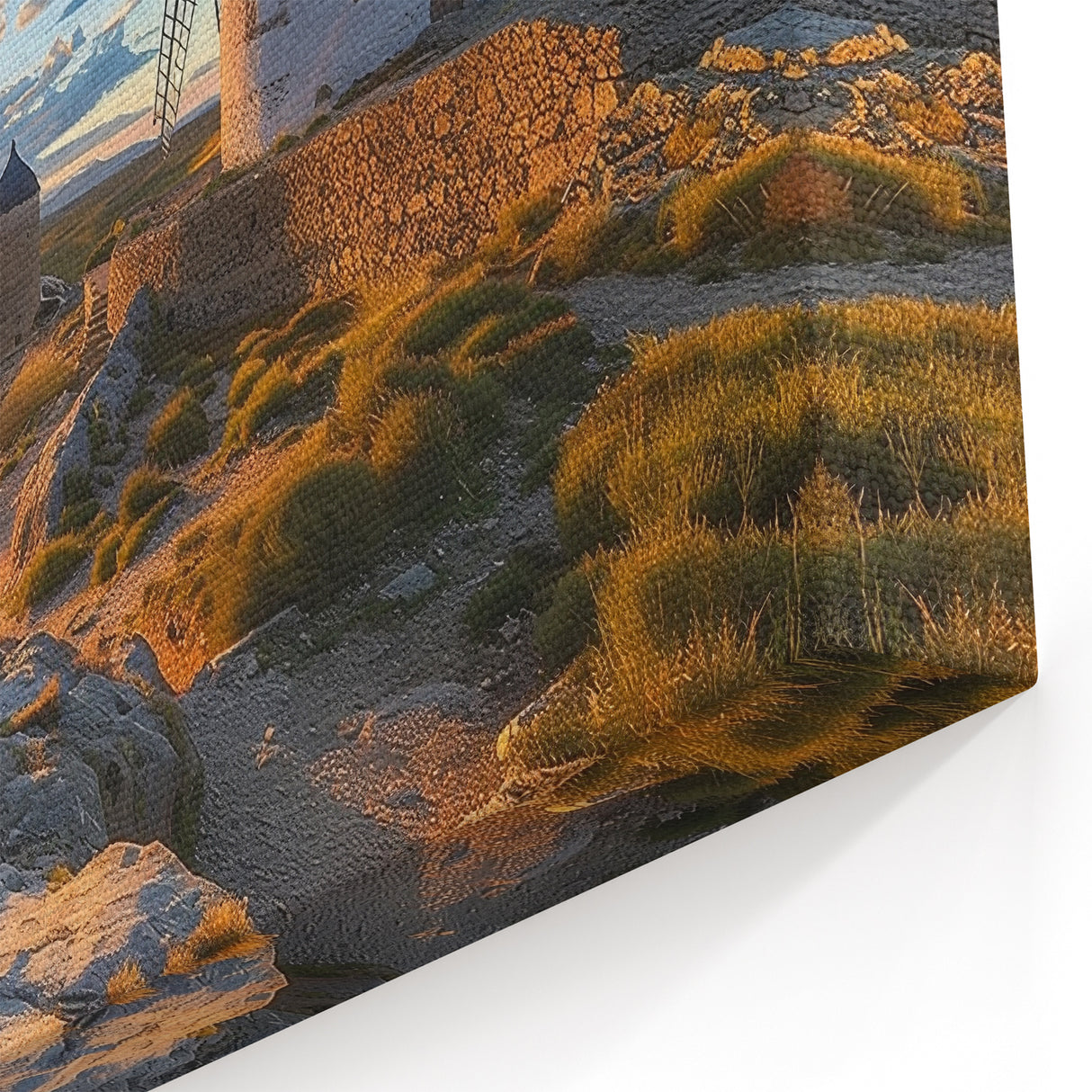 Sunset Windmill Wall Art - Vibrant Windmill Canvas Print for Home Decor