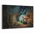 Mystical Jungle Night Camper Van - Enchanting Adventure Wall Art Print