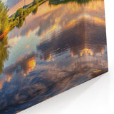 Tranquil Windmill by the River Wall Art - Vibrant Dutch Landscape Print