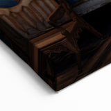 Rustic Vintage Camper at Night - Cozy and Warmth-Inspired Wall Art Print