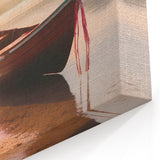 Sun-Kissed Rowboat on Beach - Warm Coastal Wall Art Print