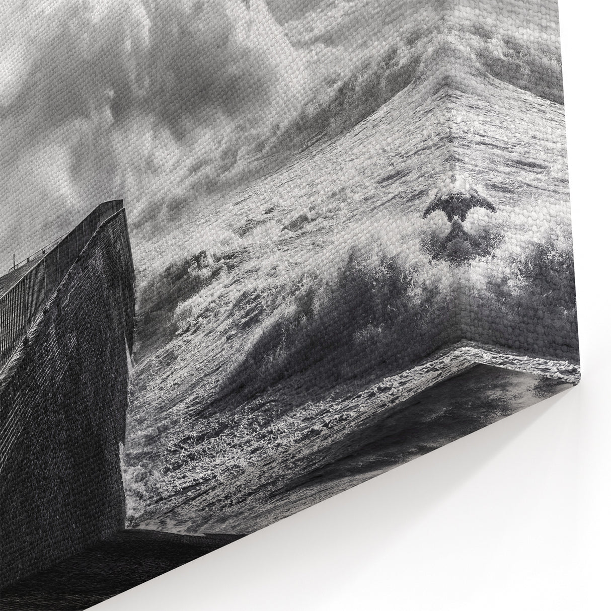 Majestic Windmill Wall Art - Stunning Black & White Canvas Print