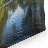 Peaceful Rowboat on Forest River - Serene Coastal Wall Art Print