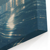 Starry Night Rowboat on Calm Sea - Dreamy Coastal Wall Art Print