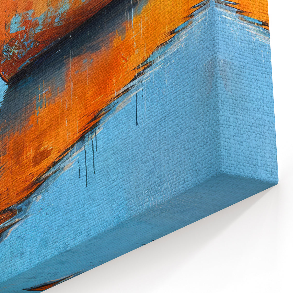 Vibrant Orange Rowboat Art - Modern Nautical Decor for Bold Spaces