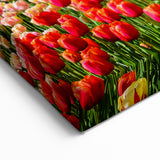 Lively Windmills & Tulips Art - Colorful Dutch Landscape Print