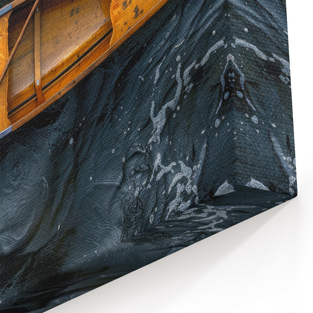 Rustic Wooden Rowboat Art - Nautical Decor for Nature-Inspired Spaces