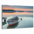 Serene Sunset Rowboat Art - Nautical Decor for Tranquil Spaces