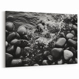 Black and White Rock Art - Elegant Scenic Photography Wall Print