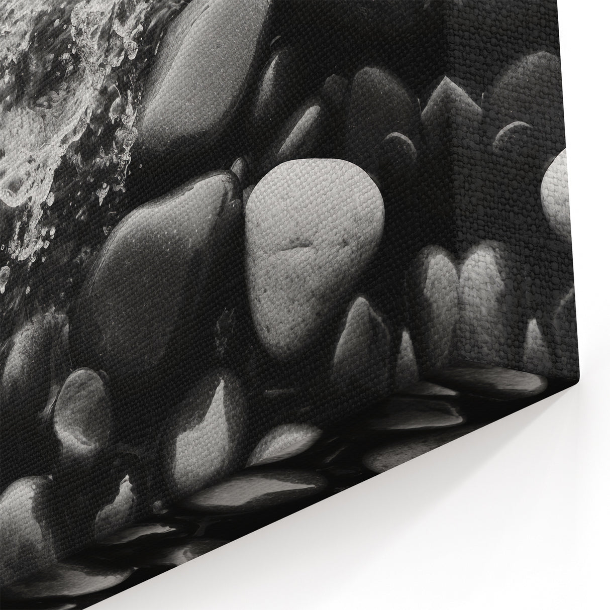 Black and White Rock Art - Elegant Scenic Photography Wall Print